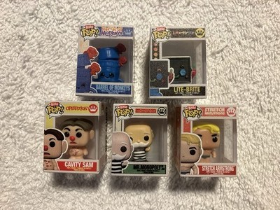 Funko Bitty Pop Mystery Mini Figure Retro Toys Lot X5 Mr Monopoly Cavity Sam +++