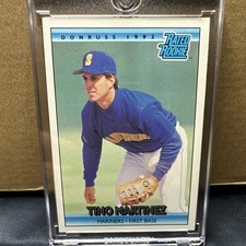 Donruss 1992 Rated Rookie Tino Martinez #410 Seattle Mariners Baseball Card
