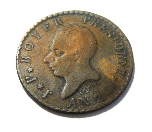 Haiti 50 centimes AN 1828 - AN25 KM20a Copper Coin
