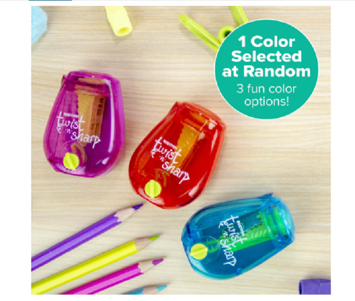 Bostitch Office Pencil Sharpener, Manual, One Assorted Color