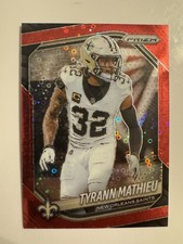 Tyrann Mathieu 2025 Panini Prizm NO HUDDLE Red Prizm /99 #196 New Orleans Saints
