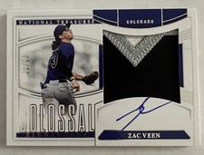 2025 National Treasures Zac Veen Colossal Signatures Patch Auto 21/99 Rockies