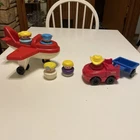 Vintage Fisher Price Plane And Truck chunky