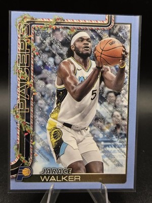 2025-26 Topps Holiday Basketball Jarace Walker #H41 Light Blue Glitter Pacers