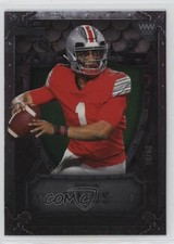 2021 Wild Card MATTE Black - Green 10/40 Justin Fields Rookie RC Shield 0q3. rookie card picture