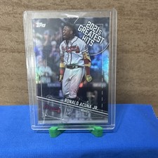 2022 Topps Series 1 2021's Greatest Hits Ronald Acuña Jr. #21GH-11 Braves Card