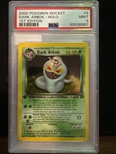 2000 Pokemon 1st Edition Team Rocket Dark Arbok Holo | PSA 9 #2 2/82 MINT