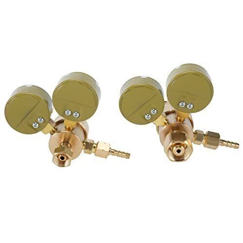 Set regolatori ossigeno e acetilene in ottone massiccio con ingresso femmina CGA200 CGA540 - Foto 9 di 9