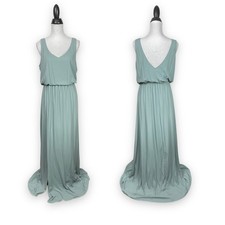 Show Me Your Mumu Medium NWT *Flawed* Silver Sage Crisp Kendall Maxi Dress