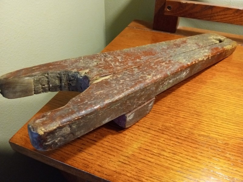 RANCH HOUSE ANTIQUE COWBOY BOOT JACK CARVED WOOD 16" HAND MADE U.S.A.
