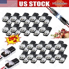 100pcs Double-Wire Plug-in Connector, Cable Clamp with Locking Buckle, AWG 18-22