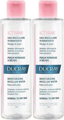 2 x 100ml Ducray Ictyane Feuchtigkeitsspendendes Mizellenwasser *brandneu*