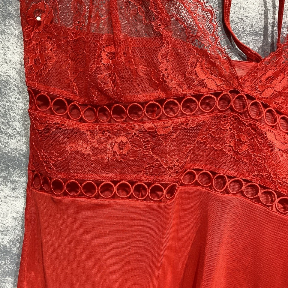 Elegante Momentos Lencería de Encaje Rojo Talla 3XL Camisón Babydoll Vestido y Tanga Foto 4 de 4