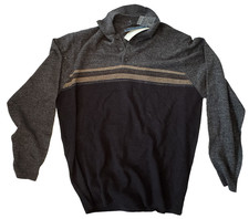 Dockers Polo Neck Sweater Black  Gray Men's XL NEW NWT
