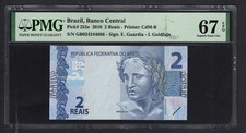 Brazil 2 Reais 2010 P252e Uncirculated Grade 67