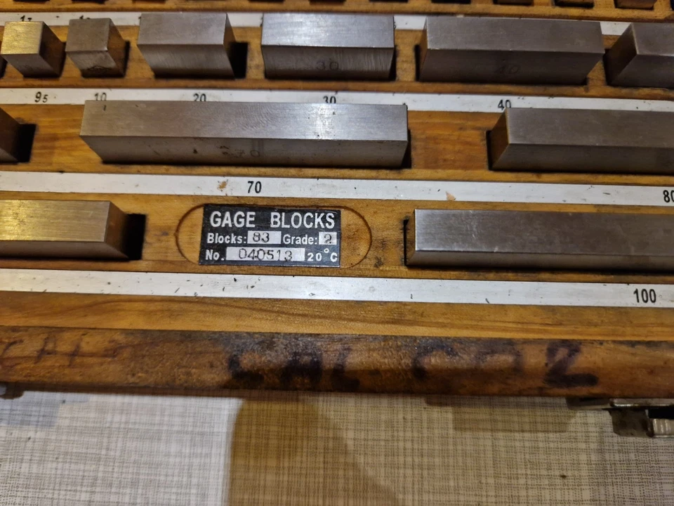coffret 83 cales parallèles acier gage blocks grade2 contrôle métrologie calibre - Photo 2/4