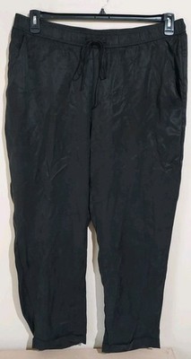 Zara Womens Grupo Inditex Black Pants Size XXL Casual Pockets 100% Lyocel NWT