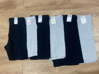 Primark Womens Ladies Summer Cycling Shorts Cotton Black/Grey