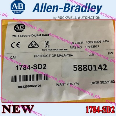New AB 1784-SD2 Secure Digital Memory Card, 2 GB in Bag, Sealed 1784SD2