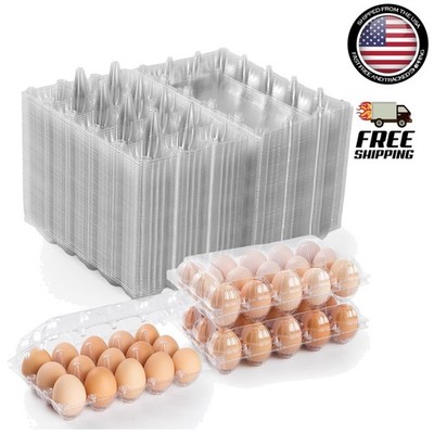 Versatile 55 Pack Clear Egg Holders - 15 Count, Perfect for Farm Fresh Eggs