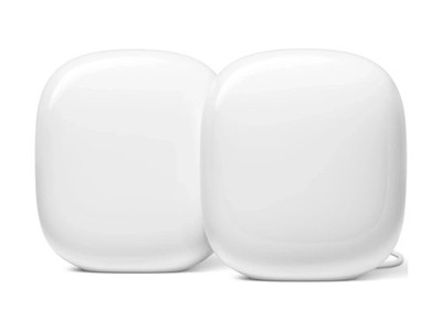 Google Nest Wifi Pro Wi-Fi 6E Router Mesh System - Snow (2-Pack)