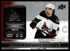 2023-24 Upper Deck Rookie Retrospective Matias Maccelli Arizona Coyotes #RR-18