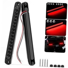 10" LED Trailer Brake Tail Lights Bar Red Stop Turn Tail Smoked Red