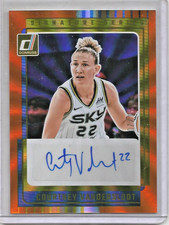 Courtney Vandersloot 2025 Panini Donruss WNBA Orange Laser Autograph