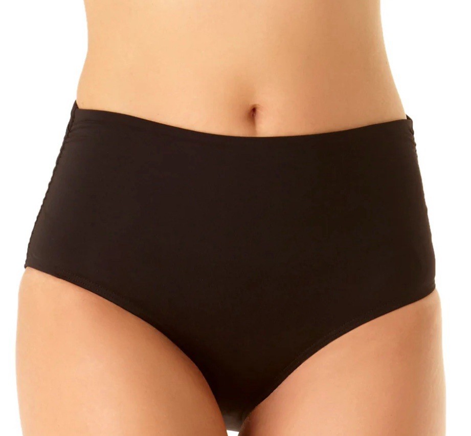 ANNE COLE Women’s Size XL Black High Waist Bikini Swim Bottom