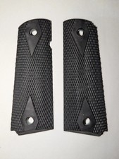 1911 Black Double Diamond Rubber Grips NEW Fits Full Sized 1911 Frames USA MADE