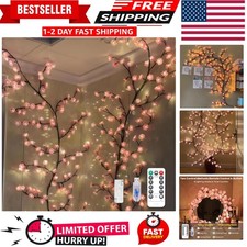 Cherry Blossom Tree Branch Lights for Wall,Cherry Enchanted Willow Vine Lights,W
