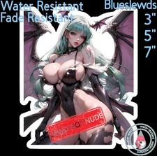 Darkstalkers Morrigan Aensland 3"/5"/7" Lewd Anime Laptop Bottle Sticker