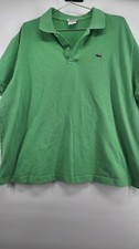 Lacoste Polo Shirt Men's 3XL Size 9 Green 100 Cotton Casual Croc