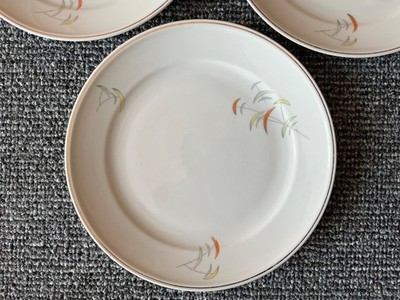 6 Weimar Kuchenteller ''Petra'' 1118 / 45, Durchmesser 20 cm, 50er Jahre Vintage