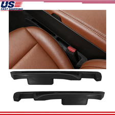 2pcs Car Seat Gap Filler Organizer Multifunctional Gap Stopper Betwcolor Black