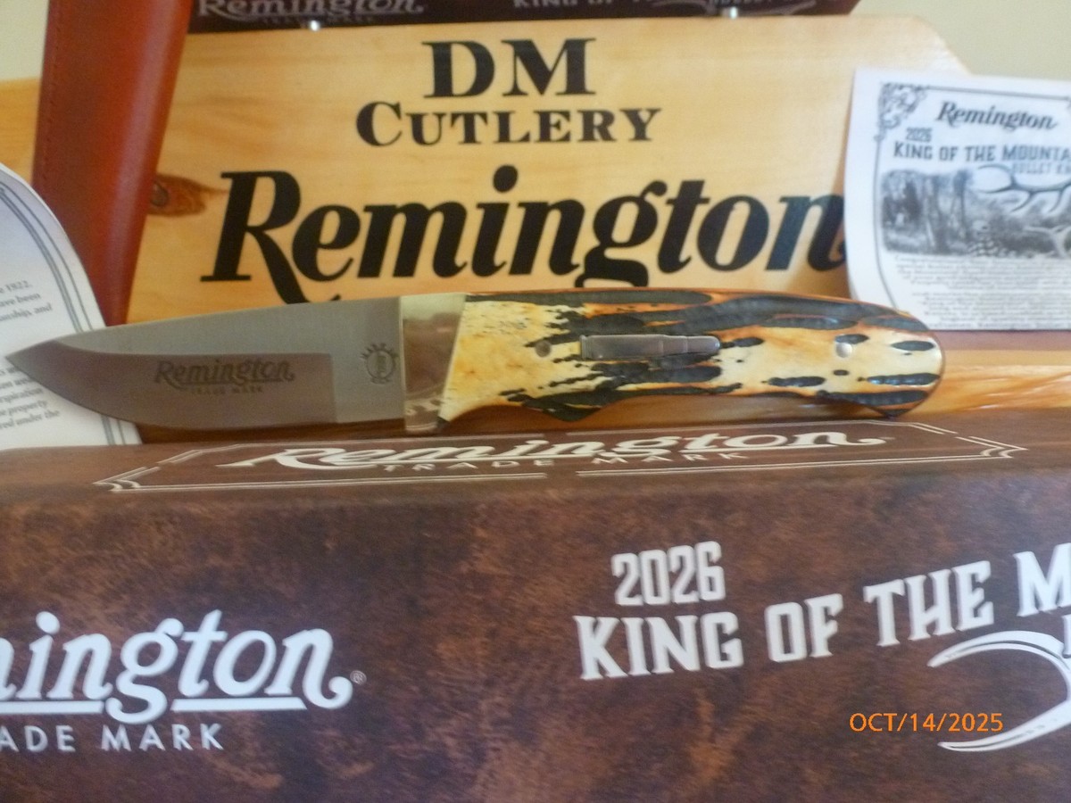 Remington 2026 Bullet Knife King of the Mountain Stag Bone Fixed