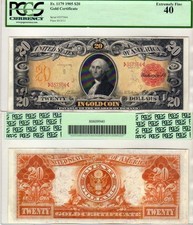Fr.1179 $20 1905 Gold Certificate Technicolor PCGS EF 40
