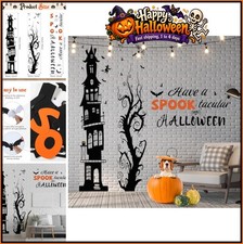 Halloween Wall Decals 3 Sheets 12x59 Inches Vinyl Horror Castle Art
