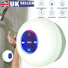 Portable Waterproof Bluetooth Wireless Shower Speaker Bathroom Speaker LED Light