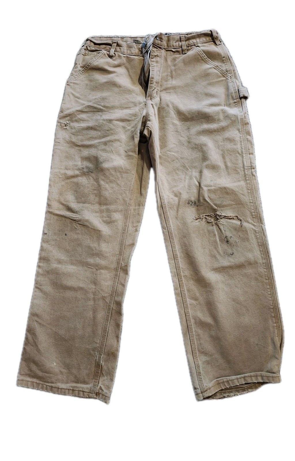 Carhartt Carpenter Pants Size 34x30 Tan Relaxed Fit Workwear