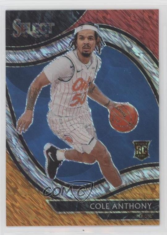 2020 Select Courtside Red White Orange Shimmer Prizm Cole Anthony Rookie RC e9p