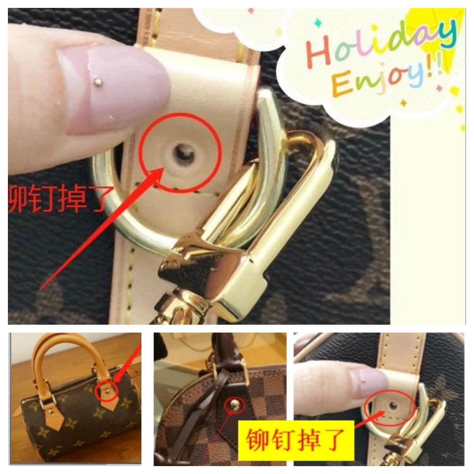 Set Borchie Vite Rivetto Metallo per Riparazione Borsa Ricambio Ferramenta Accessori - Immagine 2 di 4