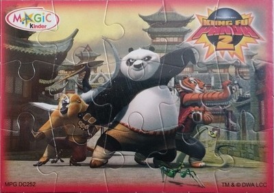 SET  PUZZLE KUNG FU PANDA 2 DC251-DC252 + 2 BPZ KINDER JOY GERMANY 2011