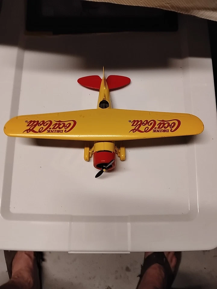 Vintage Ertl Coca-Cola Metal 1929 Lockheed Air Express Airplane - Image 2 of 3