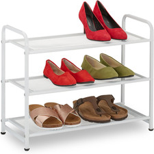 Scarpiera a 3 Ripiani, Scaffale Slim Hxlxp: 48 X 60 X 25 Cm, Portascarpe Salvasp