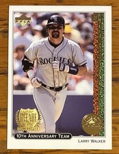 Upper Deck Larry Walker 10th Anniversary Team X29 1998 Colorado Rockies HOF card