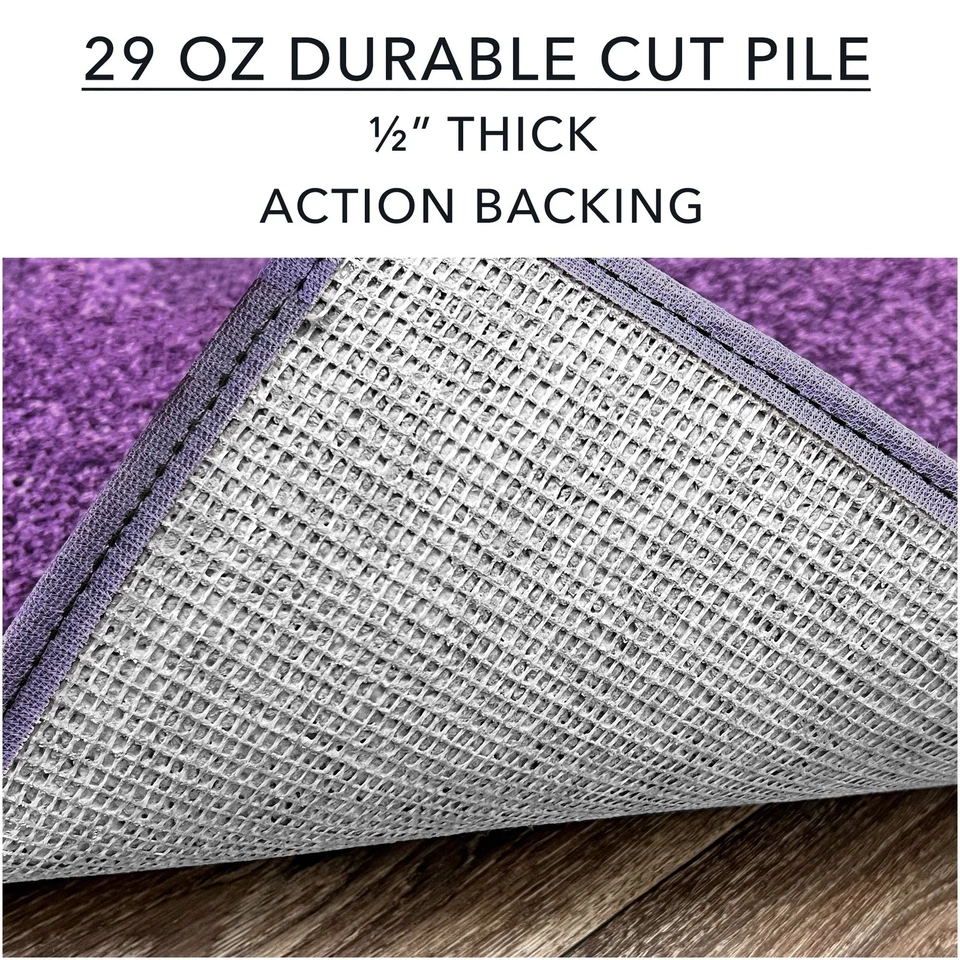 Koeckritz Modern Soft Violet Purple Area Rug - Living Room, Bedroom, Glam Décor - Image 3 of 4