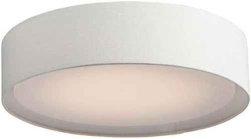 Oatmeal Linen LED Flush Mount Light - 20" Wide, 32.5W, 5 Lights - Picture 1 of 5