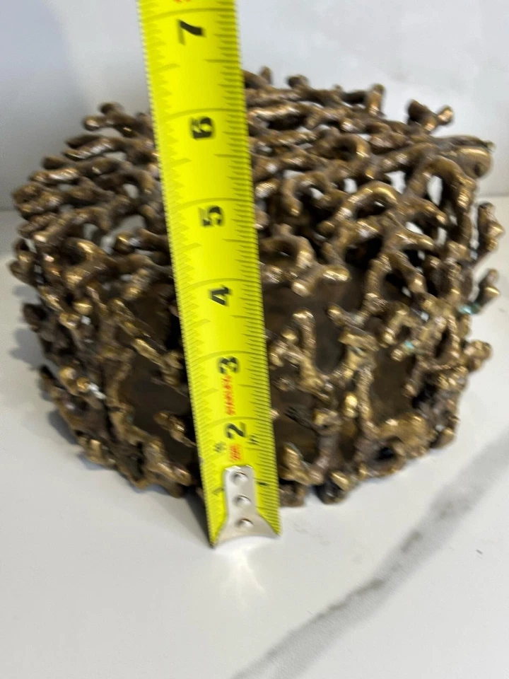 Mina Brass Home Accent Antique Boxes Set Bronze Size 6x6 5x4 - Image 3 of 4