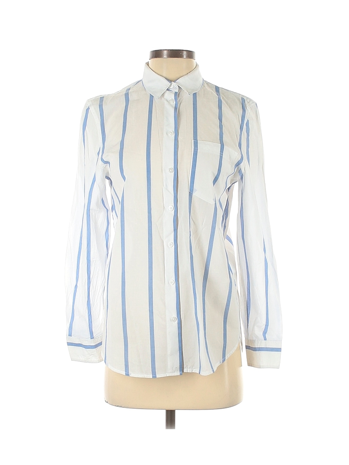 Chemise Blanche Femme H&M à Manches Longues - Taille 6, Occasion En Très Bon état, Style Boutonnée